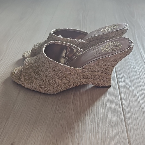 Vince Camuto Woven Tan Wedge Sandals - Picture 5 of 5